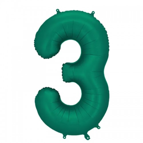 Balão Número 3 Verde Escuro